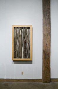 Cedar Wall piece with mirror back, 2010