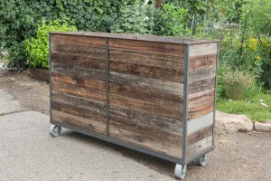 Steel Frame Planter with casters
